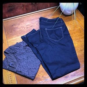 High rise skinny jeans